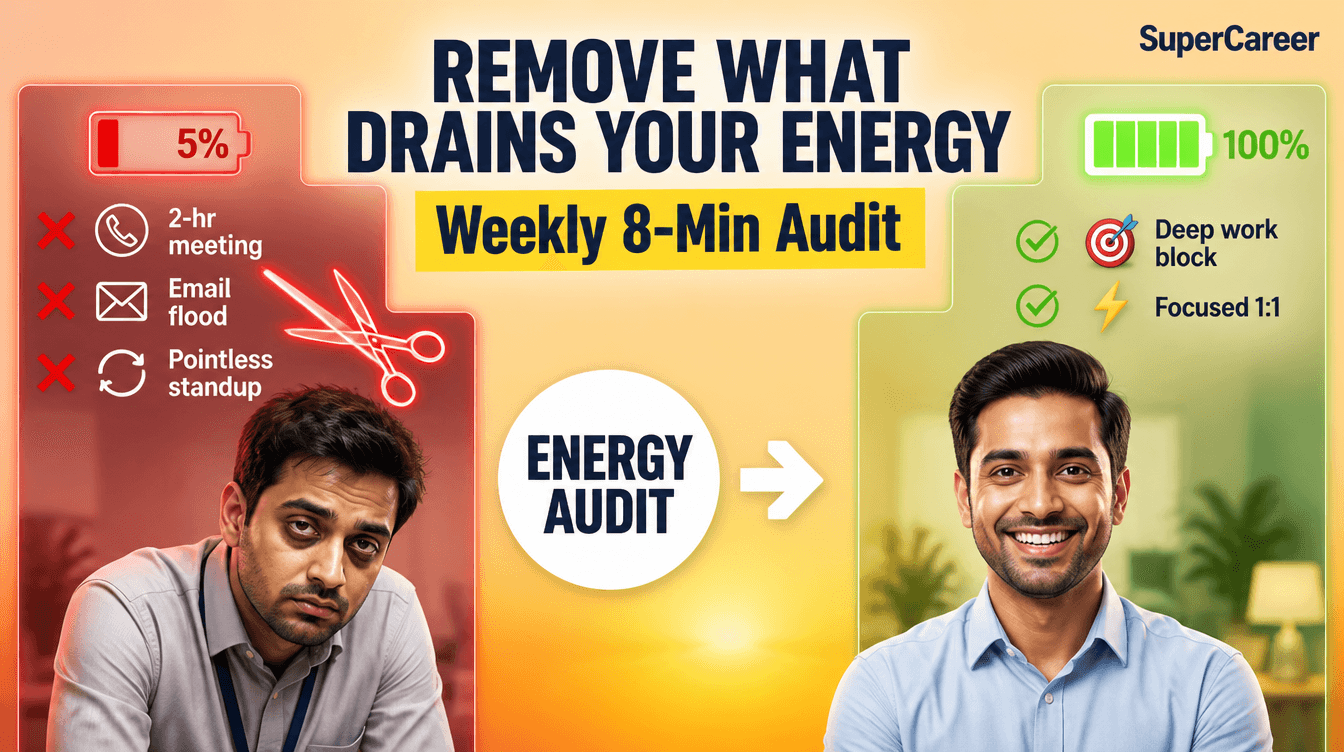 The Weekly Energy Audit — Cut What’s Draining You