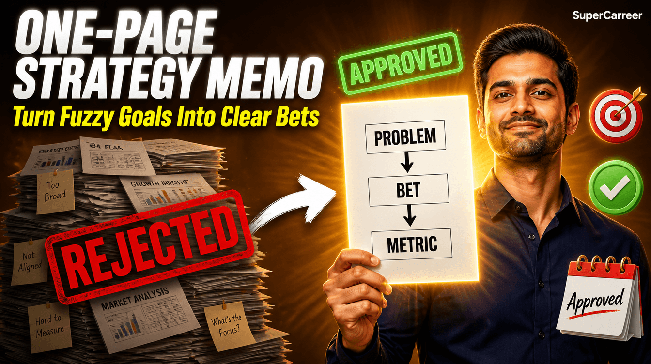 The One-Page Strategy Memo — Turn a Fuzzy Goal Into a Clear Bet